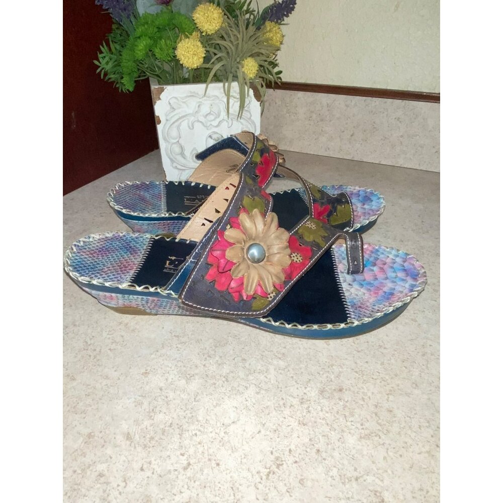 L'artiste By Spring Step Leather Toe-Loop Sandals… - image 6